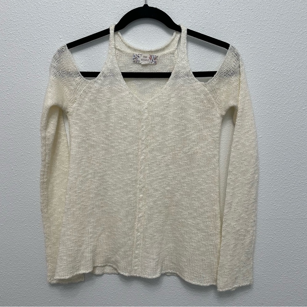 Pink Republic Cutout Sweater Top